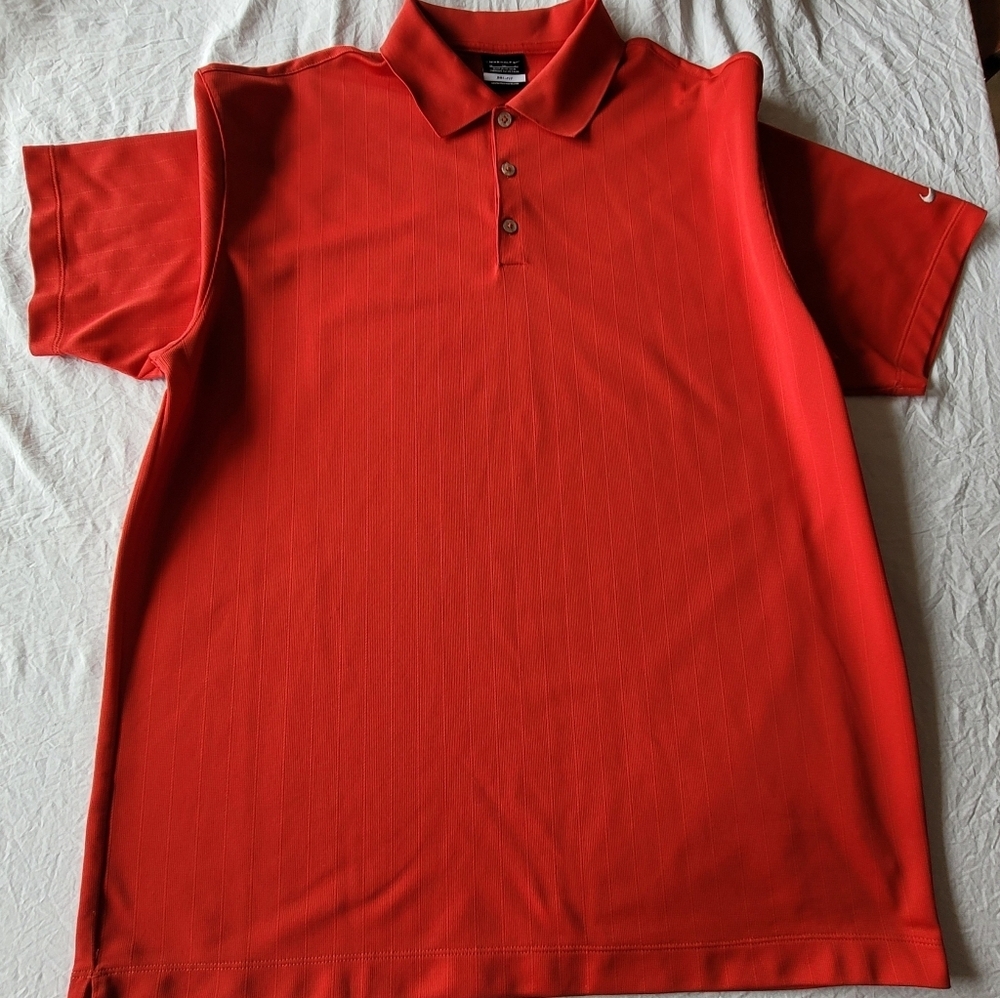 Nike Golf Dri Fit Men's Red Polo Shirt Size XL